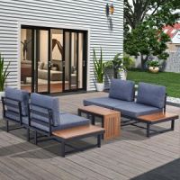5-Piece Patio Sectional Sofa Set Couch Furniture